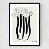 Abstract Vase Narrow Black Frame