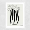 Abstract Vase Narrow White Frame