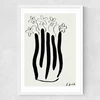 Abstract Vase Medium White Frame