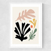 Abstract Cut-out I Medium White Frame
