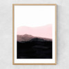 Mountain Horizon I Narrow Oak Frame