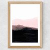 Mountain Horizon I Wide Oak Frame