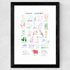 ABC by Hanna Melin Wide Black Frame