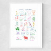 ABC by Hanna Melin Medium White Frame