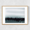 Blurred Landscape Narrow Oak Frame