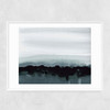 Blurred Landscape Narrow White Frame