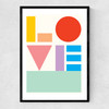 Love by Dicky Bird Narrow Black Frame
