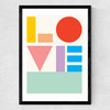 Love by Dicky Bird Medium Black Frame