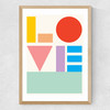 Love by Dicky Bird Medium Oak Frame