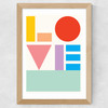 Love by Dicky Bird Wide Oak Frame