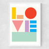 Love by Dicky Bird Medium White Frame
