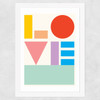 Love by Dicky Bird Wide White Frame