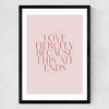 Love Forcefully Medium Black Frame