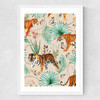 Tropical & Tigers Medium White Frame