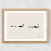 Swan Family Wide Oak Frame