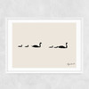 Swan Family Narrow White Frame
