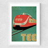 Trans-Europe Express Medium White Frame