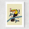 Toucan 2 by Dieter Braun Medium White Frame