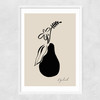 Floral Pear Narrow White Frame