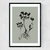 Mono Botanical 6 Narrow Black Frame