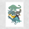 Dino Glasses Narrow White Frame