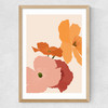 Autumn Wildflowers Medium Oak Frame