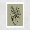 Mono Botanical 9 Unframed Print