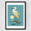 Little Egret by Dieter Braun Medium Black Frame