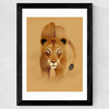 Lion by Dieter Braun Wide Black Frame