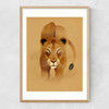 Lion by Dieter Braun Narrow Oak Frame