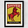 Dancing Horses Wide Black Frame