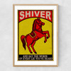 Dancing Horses Narrow Oak Frame