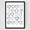 Love Hearts Medium Black Frame