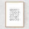 Love Hearts Narrow Oak Frame