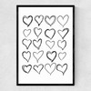 Love Hearts Narrow Black Frame