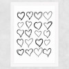 Love Hearts Wide White Frame