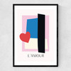 L'Amour Narrow Black Frame