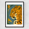 Leopard by Dieter Braun Narrow Black Frame
