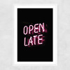 Open Late Narrow White Frame