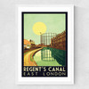 Regent's Canal, East London Medium White Frame