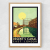 Regent's Canal, East London Medium Oak Frame