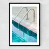 Vintage Swimming Pool Narrow Black Frame