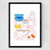 Portuguese Kitchen Medium Black Frame
