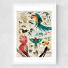 Birds by Dieter Braun Medium White Frame