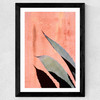 Peach Cactus Wide Black Frame