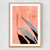 Peach Cactus Medium Oak Frame