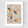 Hummingbird by Dieter Braun Medium White Frame