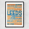 Leeds Music Narrow Black Frame