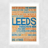 Leeds Music Narrow White Frame