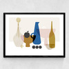 Still Life With Black Apple Medium Black Frame